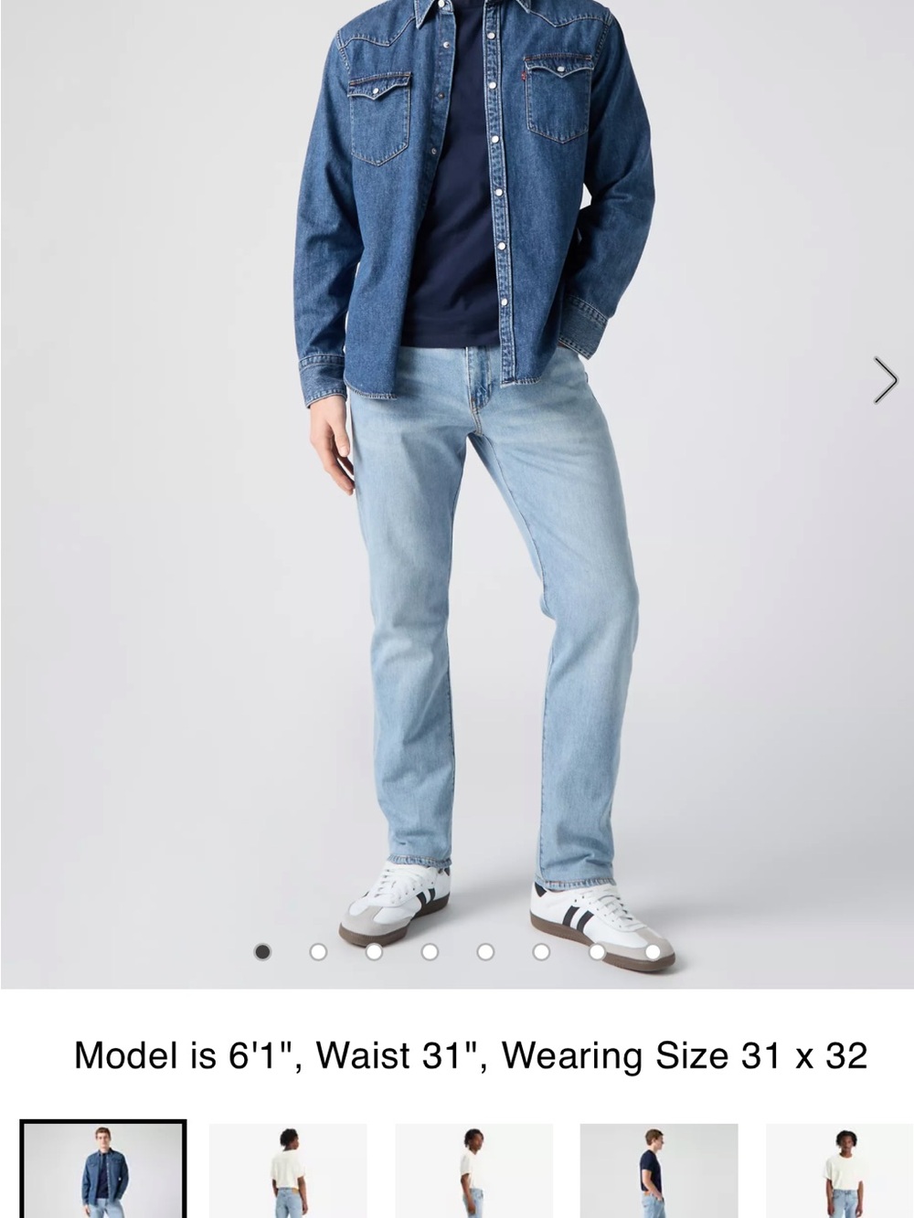 Levi's Light Blue Straight Leg Jeans